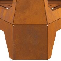 vidaXL Hoguera con Chimenea 50x43x52 cm Acero envejido - details 2