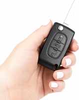 Banner - Carcasa mando llave del coche 3 botones compatible con peugeot y citroen negro v2