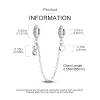 Cadena De Seguridad Platinada De Plata Con Bolas Para Pulsera Original Joyería Hecha a Medida Clip De Estopilla Charm Adecuado Para Joyería - details 62