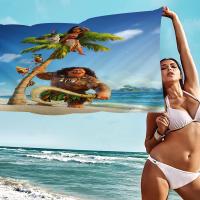 Toalla De Baño De Microfibra Moana Cartoon Para Playa Y Gimnasio Secado Rápido Accesorios De Gimnasio Decoración De Habitación Tamaño 30x60 Cm - details 5