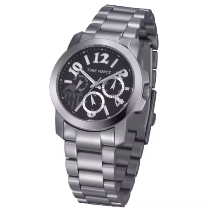 Time Force Tf3363l01m  Reloj Para Para Chico Color Plateado - 1