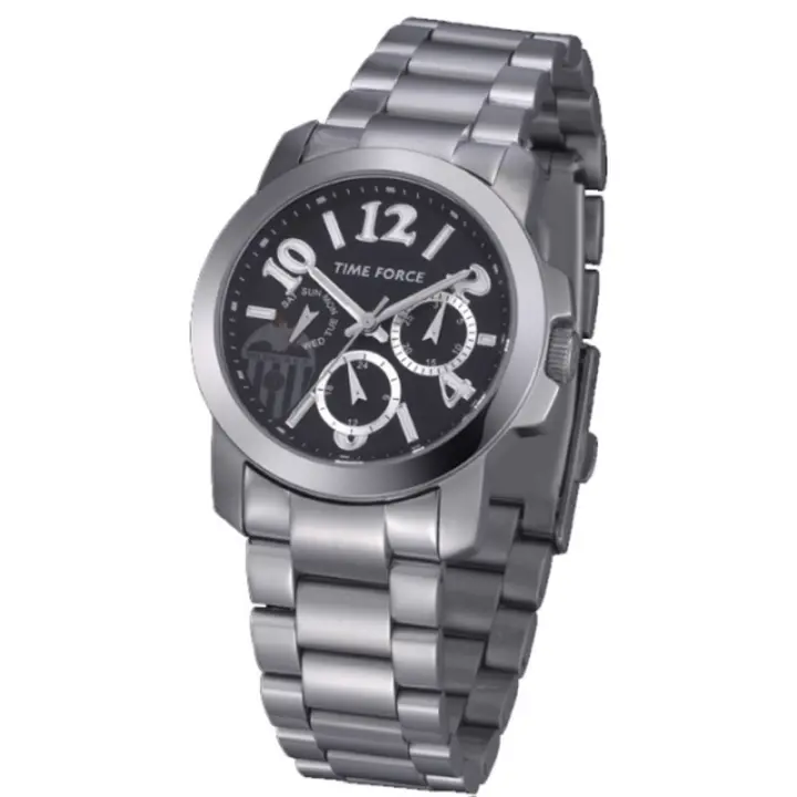 Time Force Tf3363l01m  Reloj Para Para Chico Color Plateado - 1