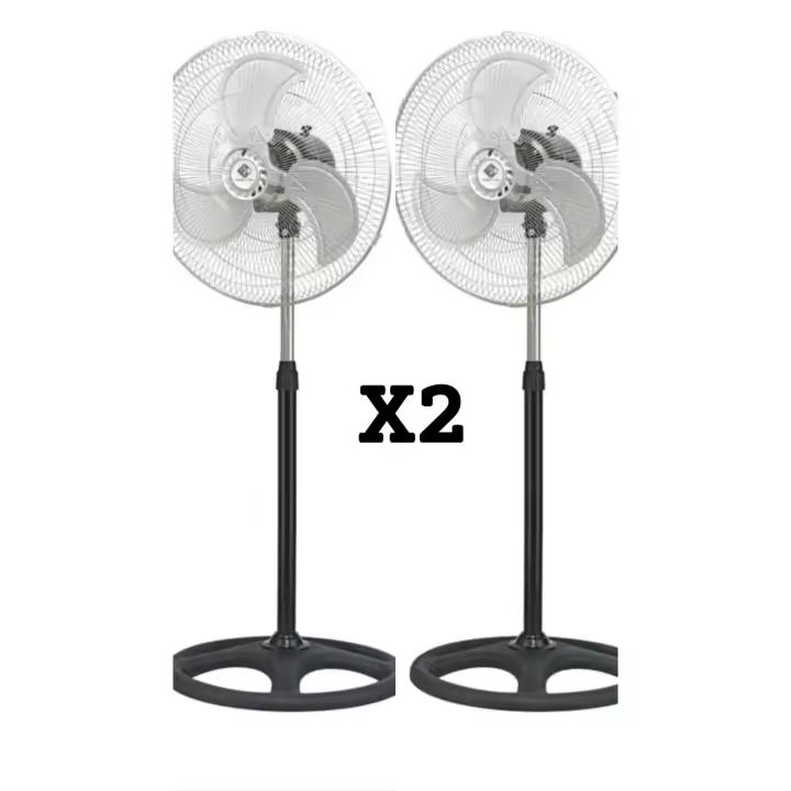 VENTILADORES FAMILY CARE - 2 UNIDADES - POTENCIA 80W - ASPAS METALICAS - ALTURA REGULABLE - 3 VELOCIDADES - DIAMETRO 46 CM  - MODELO FCVT0016 - VENTILADOR - 1