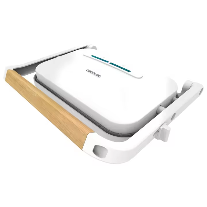 Cecotec Rock'nGrill 1200 Wood W Parrilla Eléctrica – 1300W, Revestimiento RockStone, Potente y Eficiente - 1