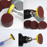 Kit De Discos De Arena De 2 Pulgadas 50-100pcs Para Taladro Herramientas Rotativas Con Placa De Apoyo Incluye Papel De Arena De 60-2000 - details 4
