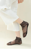 5 Pares De Calcetines Invisibles De Encaje Para Mujer Calcetines De Bote De Mujer Delgados No Esmerilados Antideslizantes Translúcidos - details 0