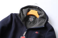 Chaqueta De Piel De Oveja Gruesa Para Hombres Invierno 2024 Casual Cuello En V Cierre De Cremallera Manga Regular Con Capucha Diseño De Moda Adecuada Para Esquí Y Exterior - details 2