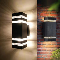 Lámpara De Pared Exterior LED Impermeable IP65 Con 2PCS Bombillas E27 Luz Decorativa Para Jardín 110V 220V Moderna Estilo - details 9