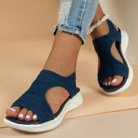 Sandalias De Verano Para Mujer 2024 Cómodas Y Casuales Con Plataforma Y Tacón Medio Talla Grande 43 Material Superior Mesh - details 11