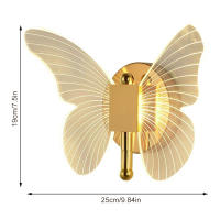 Lámpara De Pared Mariposa LED Iluminación Interior Para Dormitorio Sala De Estar Decoración De Escaleras Luz De Techo Estilo Contemporáneo Ajustable En Tres Colores - details 9