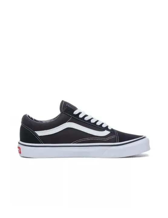 Zapatilla Vans UA Old Skool Negra/Blanca con Banda Lateral y Suela Waffle - 1