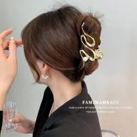 Pinza Para El Pelo Geométrica De Metal Moda Coreana Para Mujeres Y Niñas Accesorios De Pelo Clips Para Cola De Caballo Barrettes Cruzados - details 11