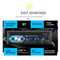 Nuevo Reproductor De DVD VCD CD Para Coche 1 Din Con Bluetooth Audio 12V MP3 SD USB AUX In-Dash Hand Free Estéreo Autoradio - details 9