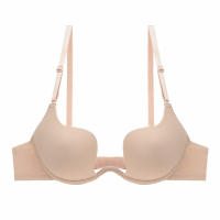 Sujetador De Push up Para Mujer Sin Espalda Estilo Sexy Recogedor Invisibles Sin Costuras De Corte Profundo Bragas De Boda Lencería Transparente Sin Aros - details 3