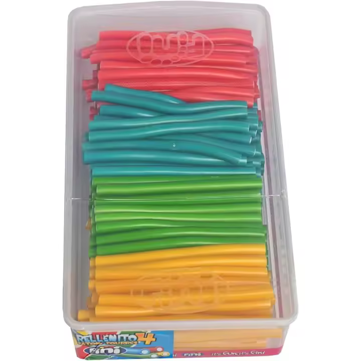 Fini Rellenitos 4 Colores Brillo  Regaliz Relleno  Estuche 200 Uds  Dulces de Alta Calidad  Diversión Asegurada - 1