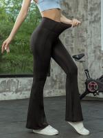 Pantalones De Yoga Para Mujer Alta Y Acolchados Levantamiento De Glúteos Deporte Casual Pierna Ancha Fitness Elasticidad Pantalones De Danza Slimming - details 0
