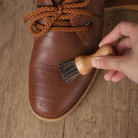 Cepillo De Cuidado De Zapatos Con Pelo De Caballo Cepillo De Limpieza Pequeño De Encina Suave Para Cuero Eliminación De Polvo Y Pulido - details 5
