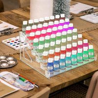 Caja De Almacenamiento De Pintura Transparente Mini Con 7 Capas Soporte De Pintura Para Artesanía Y Acuarela - details 2