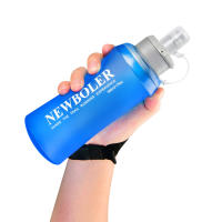 Botella De Agua Deportiva Plegable Y Ligera De 500ml Con Anillo En La Muñeca Antideslizante Para Correr Material TPU Suave - details 14
