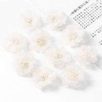 5Pcs Flores Artificiales De Chiffon Para Niñas Y Mujeres Adornos De Ropa Y Peinado Accesorios De Patch Para Celebraciones Y Decoración Del Hogar - details 4