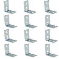 12pcs L-Angulo Estante De Gabinete De Metal Angulo Recto Fijador De Esquina Herramienta De Muebles Para Armarios Y Estantes - details 0