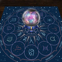 Mantel De Taro Con Doce Constelaciones Y Cielo Estrellado 1pc Decoración De Juego De Tarot Estilo Moderno Poliéster 100% - details 11