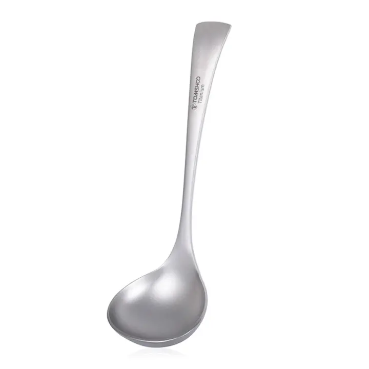 Cuchara De Titanio Puro Tomshoo Con Gran Cuenco Para Sopa Miel Arroz Kit De Cocina Para Cocina Al Aire Libre Camping Hogar Utensilios De Cocina - 1