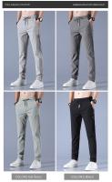 Pantalones De Correr Para Hombre Pantalones Casuales De Verano Transpirables Y Secado Rápido De Seda De Hielo Con Cintura Elástica Estilo Deportivo Pantalones De Rodilleras - details 6
