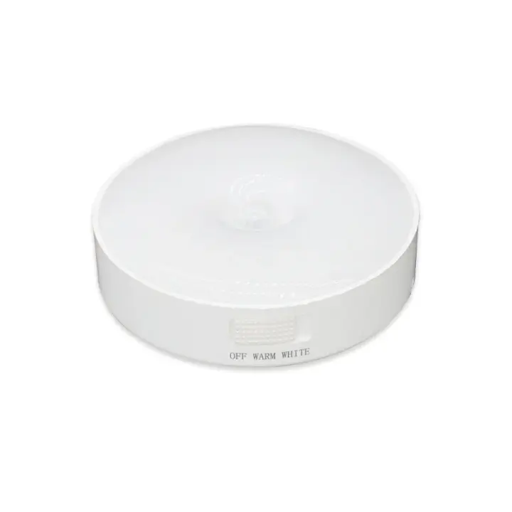Luces Nocturnas Inteligentes LED Con Sensor De Movimiento Doble Color Para Dormitorio Interruptor De Carga USB Iluminación De Gabinete Redonda - 1