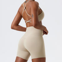 Sudadera Deportiva Para Mujer De Terciopelo Suave Alta Elasticidad Y Secado Rápido Cross Back Yoga Running Fitness Workout - details 8