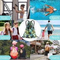 Mochila grande de cuerda, mochila deportiva informal, mochila escolar deportiva, bolsa de gimnasio con bolsillo con cordón - details 3