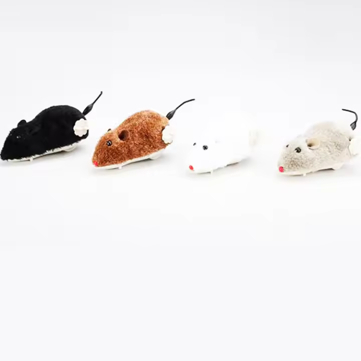 Juguete Para Gatos De Manteca Y Plástico Simulación De Rata De Cuarzo Duradero Juguete Interactivo Para Gatos En Interiores Alivio De Boredom Sin Baterías Suministros Para Mascotas - 1