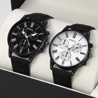 Set De Reloj De Cuero Para Parejas MSCXDK 2PCS Reloj De Pulsera De Cuarzo Para Mujer Estilo Casual Y Moda Dial Simple Montre Femme - details 4