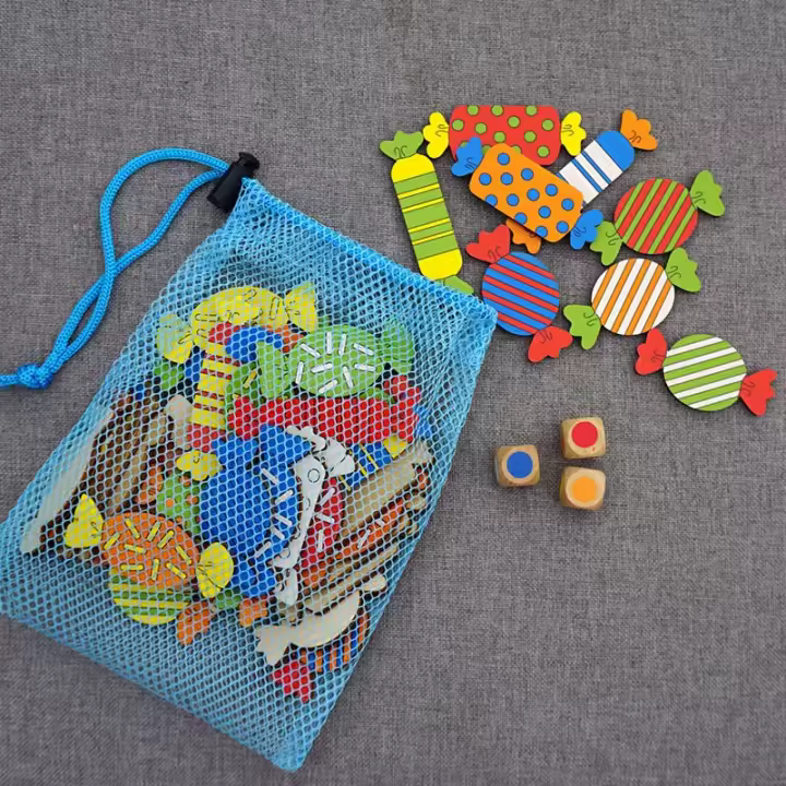 Juego De Tablero Sensorial Montessori Para Niños Juguetes Educativos De Madera Juego De Dados Colores Aprendizaje De Memoria Juego De Mesa Educativo Para Niños Entre 3 Y 6 Años - 1