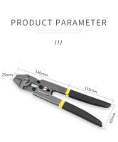 Herramienta De Amarre De Acero Carbono Para Cable De Pesca Ferrules De Tubo De Aluminio Doble Barril Hasta 2.0mm Multifuncional - details 4