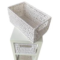Maxia Market - Mueble Sinfonier Cajonera MDF / Paulwonia Con 4 Cestas Trenzada - Color Blanco, Muebledealmacenajecon4cestas, Mesillas de noche, Muebles de dormitorio o Baño - details 3