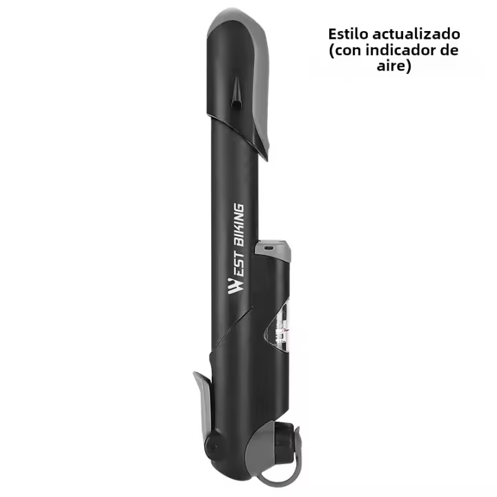 NEUMÁTICO DE BICICLETA WEST BIKING 100PSI Bomba De Mano De Alta Presión Universal Para Ruedas De MTB Y Carretera Con Valvulas Schrader Presta - 1