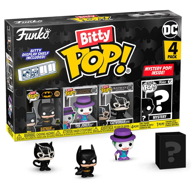 Blister 4 figuras Bitty POP DC Comics Batman 85th Anniversary BatmanFigura  Coleccionable - Idea de Regalo- Mercancia Oficial - Juguetes para Niños y Adultos - Movies Fans - Muñeco para Coleccionistas y Exposición - 1