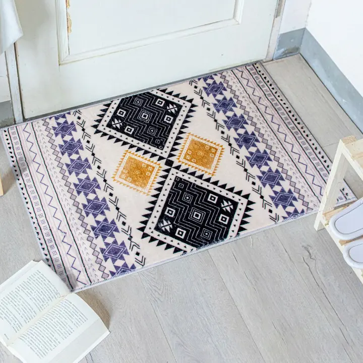 NQT Alfombra para Salón, Dormitorio, Cocina Pelo Corto Diseño Moderno 40x60 50x80cm - Alfombra Suave, Alta Resistencia, Lavable - Base Antideslizante - 1