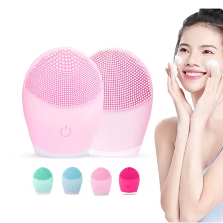 Limpieza Facial Eléctrica Con Masajeador De Silicona Herramienta De Cuidado De Piel Máquina De Belleza Vibration Limpieza De Poros Con Batería Propia - 1