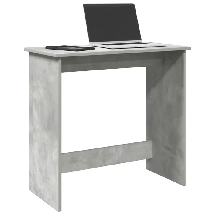vidaXL Escritorio de madera contrachapada 80x40x75 cm en color Gris hormigón/Negro/Gris sonoma y más | estructura resistente ideal para salón dormitorio o estudio - 1