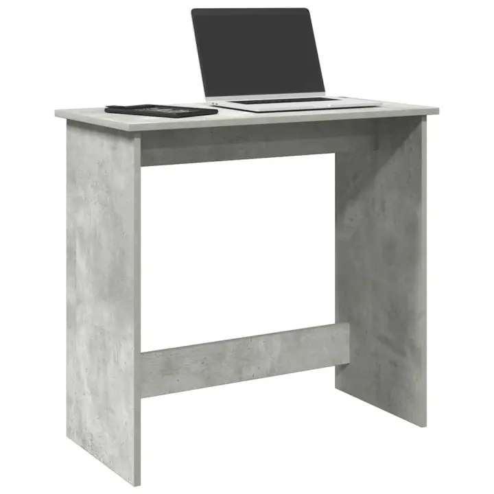 vidaXL Escritorio de madera contrachapada 80x40x75 cm en color Gris hormigón/Negro/Gris sonoma y más | estructura resistente ideal para salón dormitorio o estudio - 1