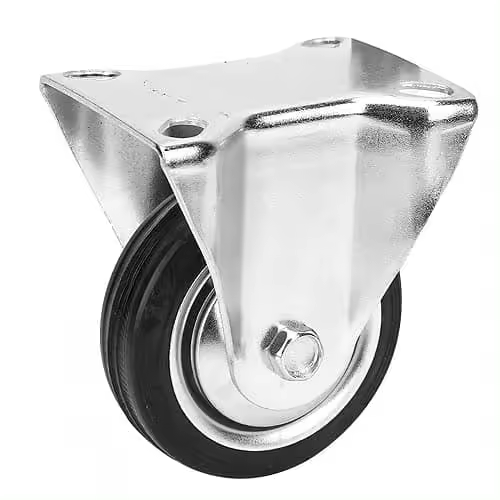 CABLEPELADO Rueda Fija industrial sin freno | Unidireccionales | Rueda para Muebles | Poliuretano | No ralla suelo | Silenciosa | Aptas para soportar cargas hasta 60 Kg/rueda | Diámetro 75 mm - 1