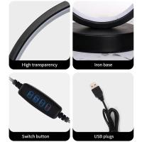 Lámpara De Mesa LED Decorativa Anillo Nueva Letra G 3 Colores Ajustables Luz Suave Estilo Noche Para Dormitorio Lámpara De Noche - details 5