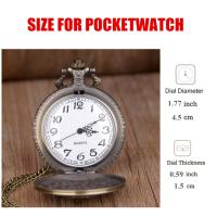 Reloj De Bolsillo Vintage Con Patrón De Hojas De Bronce Movimiento De Cuarzo Incluye Collar De 80CM Colgante Regalo Great Para Mujeres Y Hombres - details 4