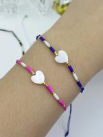 Pulsera Braided De 12 Piezas Moda Nueva Con Forma De Corazón Y Estrella Ajustable Multicolor Unisex Pulsera Simple De Concha - details 4