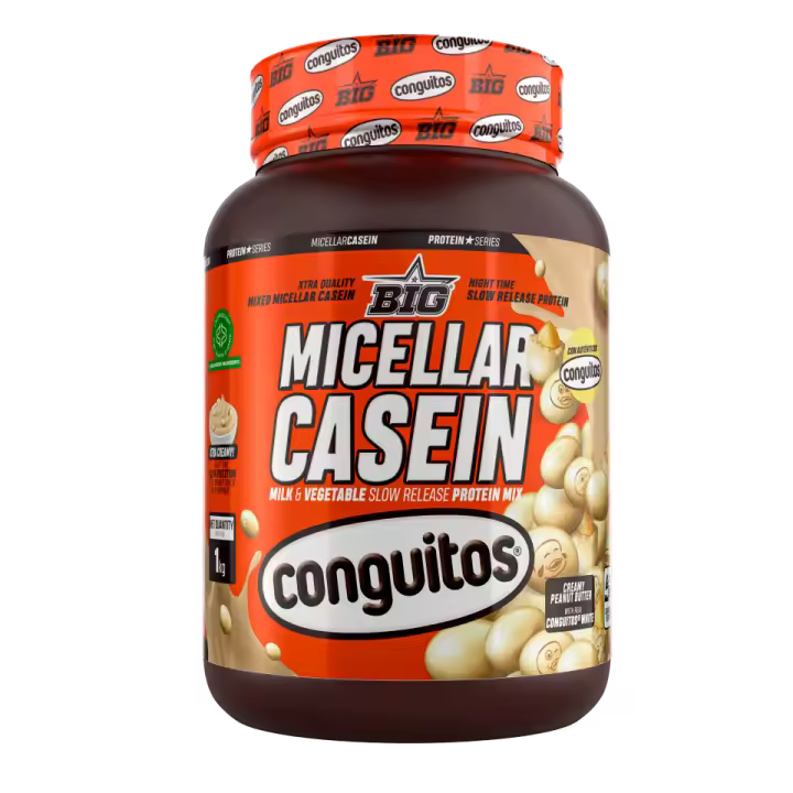 MICELLAR CASEIN CONGUITOS (1KG)  CHOCOLATE BLANCO - Big  + mix regalo  Baja en grasas  Alta calidad  Deliciosa  Nutritiva - 1