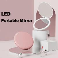 Espejo De Maquillaje Portátil Con Luz LED Y Aumento De 10x Plegable Recargable Compacto Para Bolso Y Bolsillo - details 0