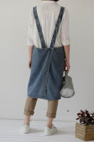 Delantal De Lona Algodón Puro Lavado Vaquero Para Publicidad Y Cocina Bib Overalls Material De Algodón Origen China - details 3