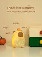 Reloj De Alarma Digital Capybara Con Luz Nocturna LED Recargable Silicón Luz De Mesa Temporizador Carga USB Regalo De Cumpleaños Para Niños - details 4
